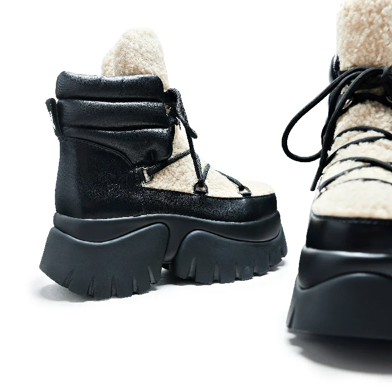 Cream Fluffy Vilun Winter Boots