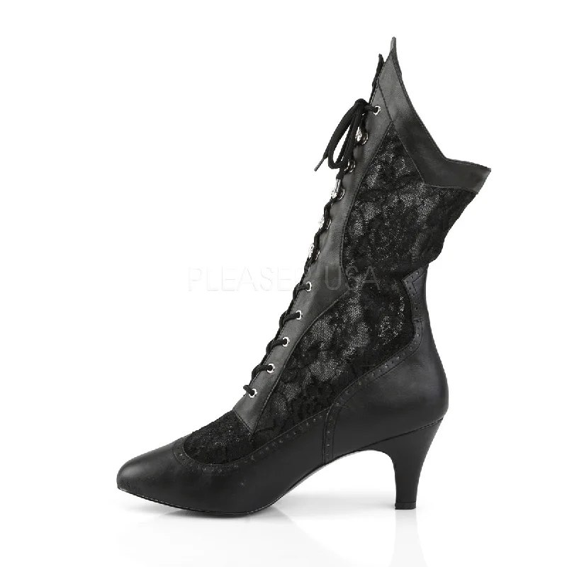 Wide Width & Shaft Victorian Boots Black