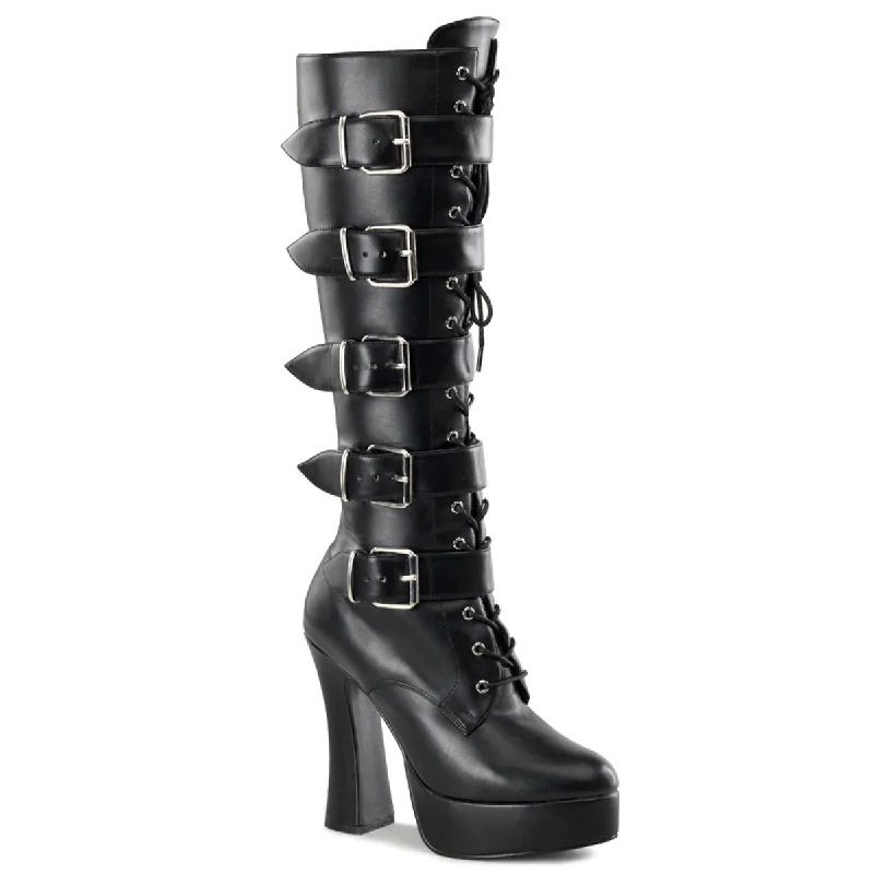 Electra Knee High Boots Black PU