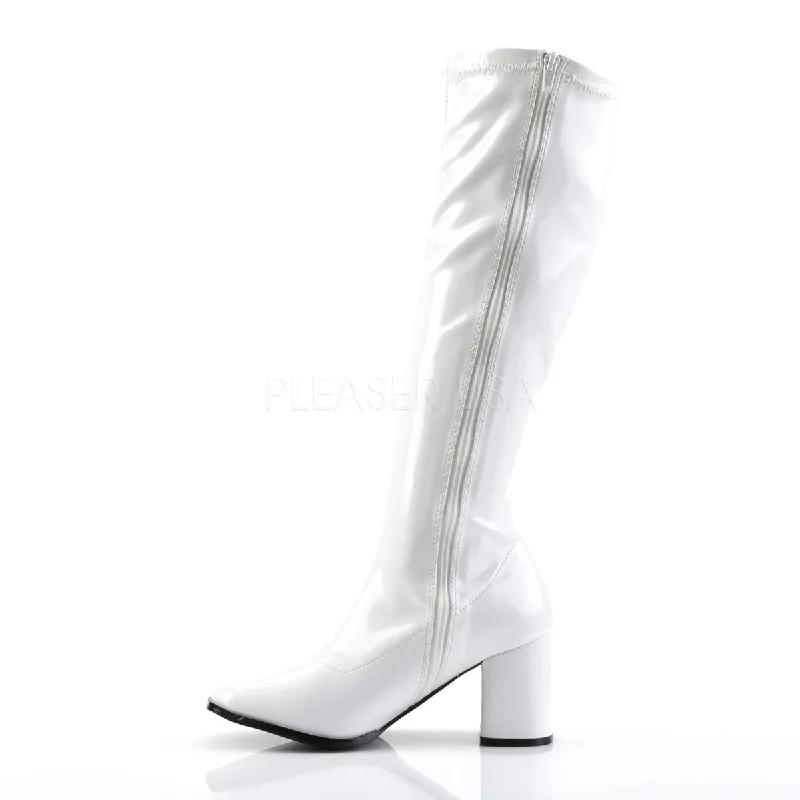 Wide Calf White PA Gogo Boots