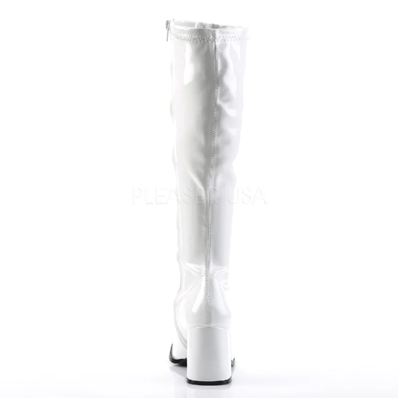 Wide Calf White PA Gogo Boots