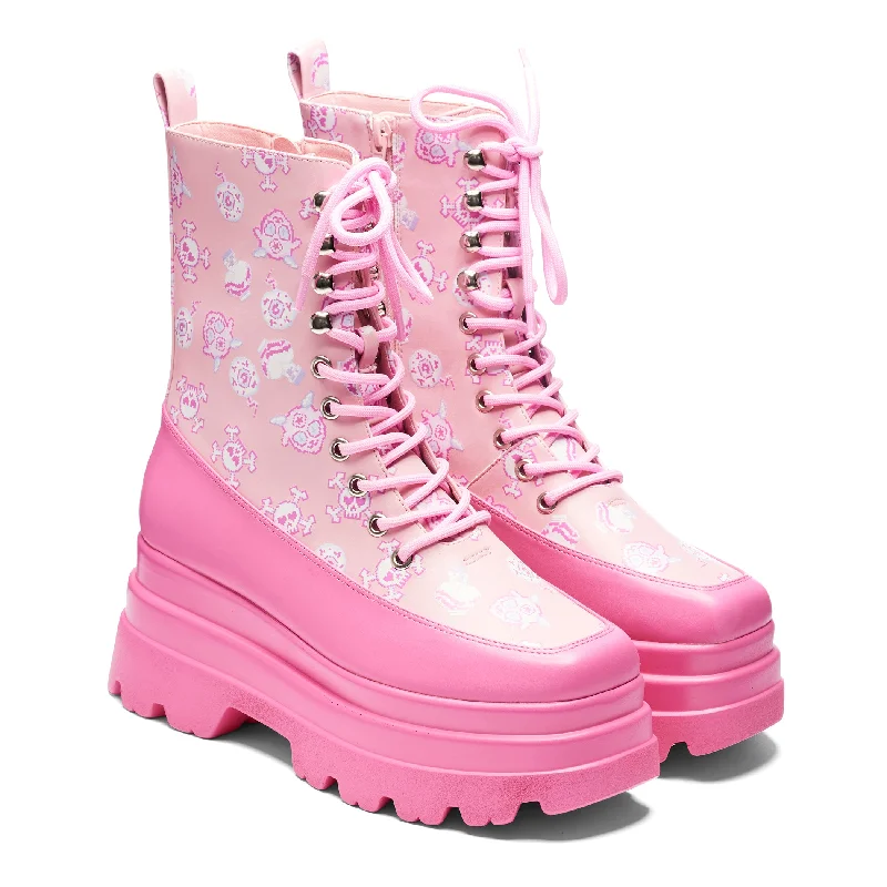 Pink Magic Yami Printed Trident Boots