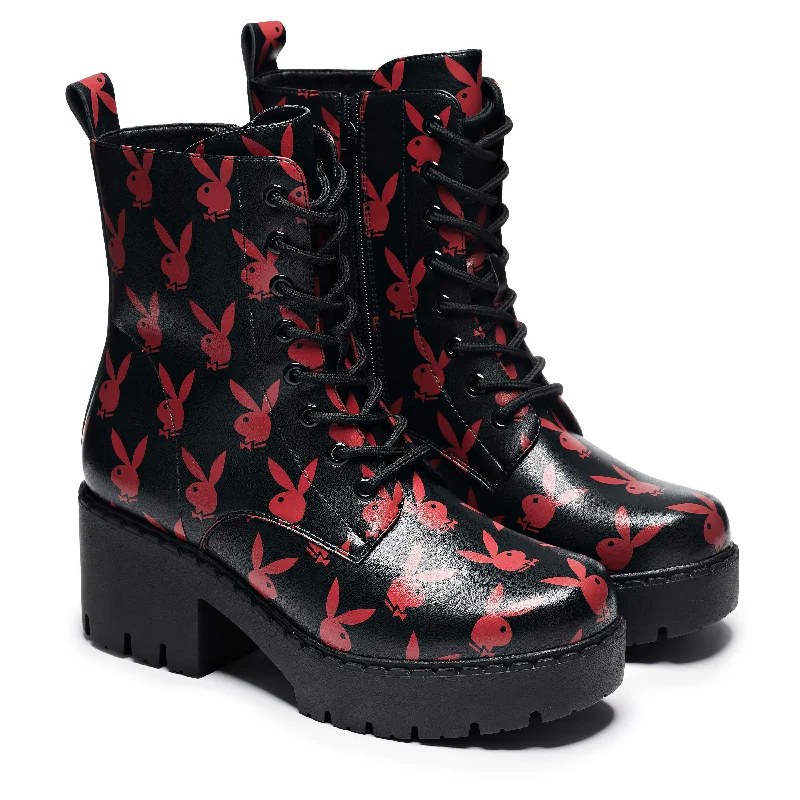 Playboy Reprise Red Switch Boots