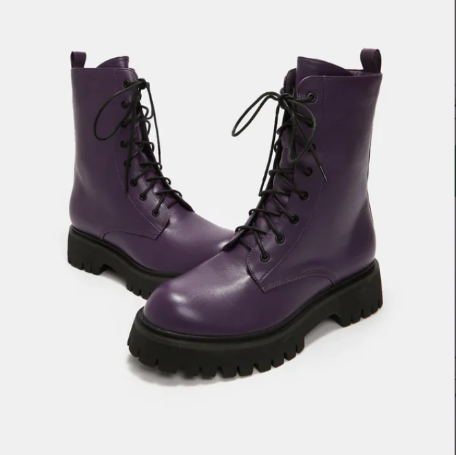 Purple Combat Boots