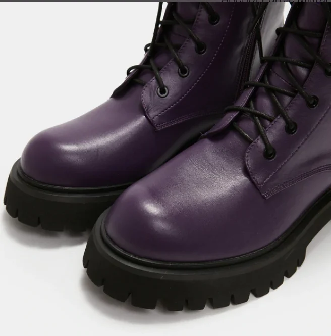 Purple Combat Boots