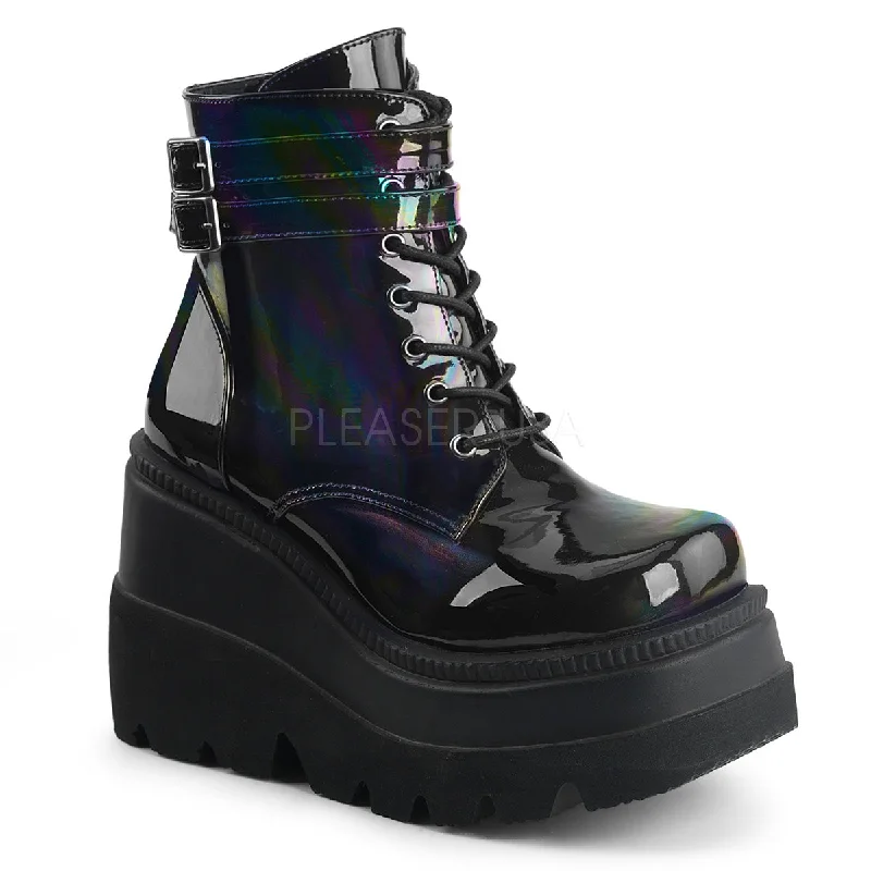 Shaker-52 Wedge Platform Hologram Boots