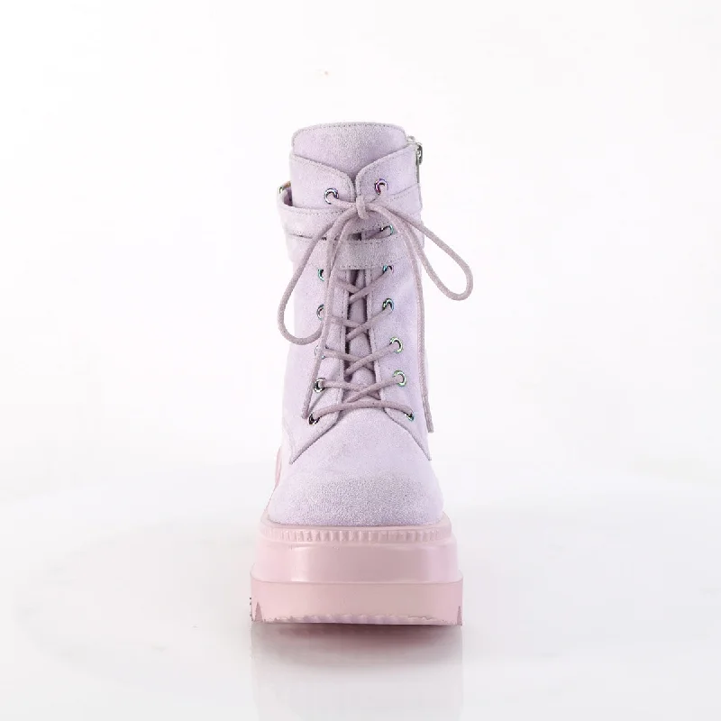 Shaker-52 Wedge Platform Lavender Boots