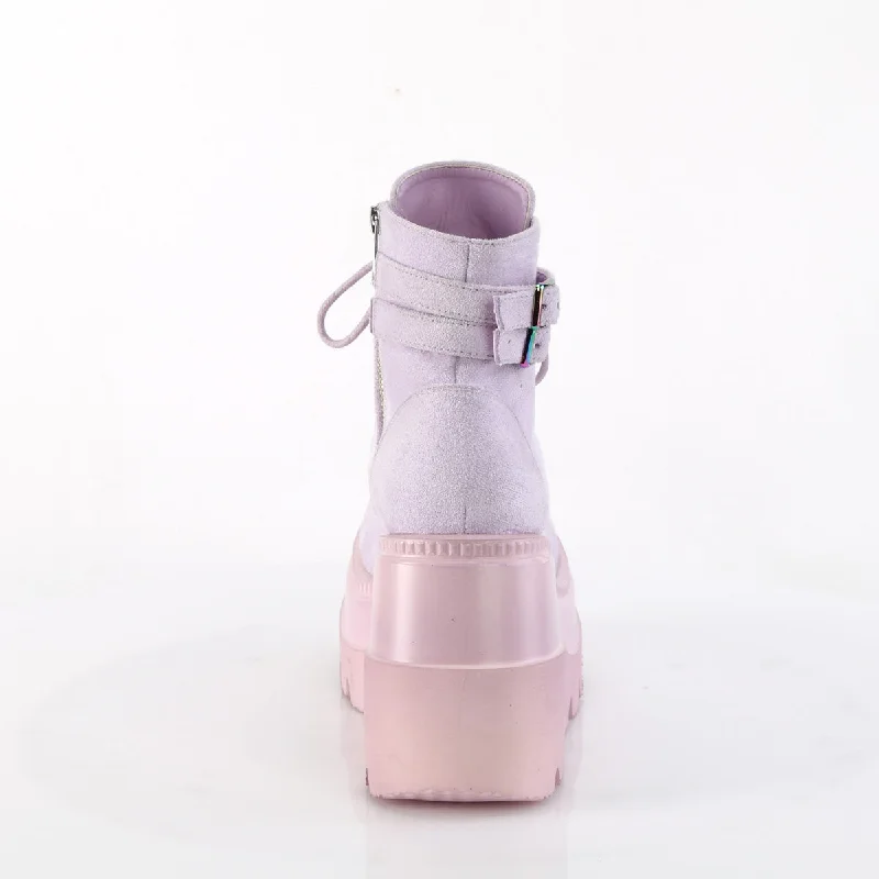 Shaker-52 Wedge Platform Lavender Boots