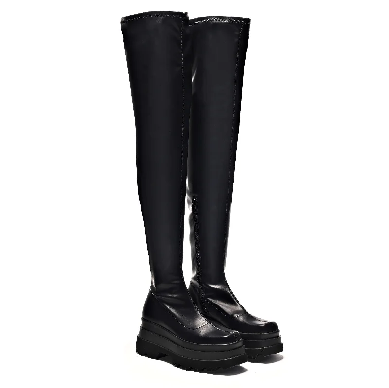 The Elevation Stretch Thigh High Boots