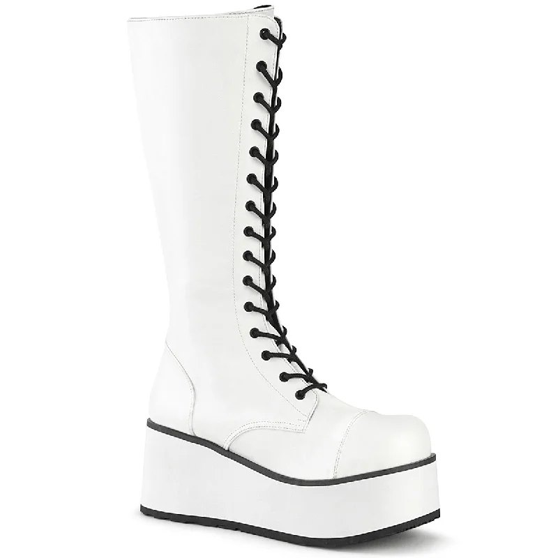 Trashville Platform White Boots (Unisex)