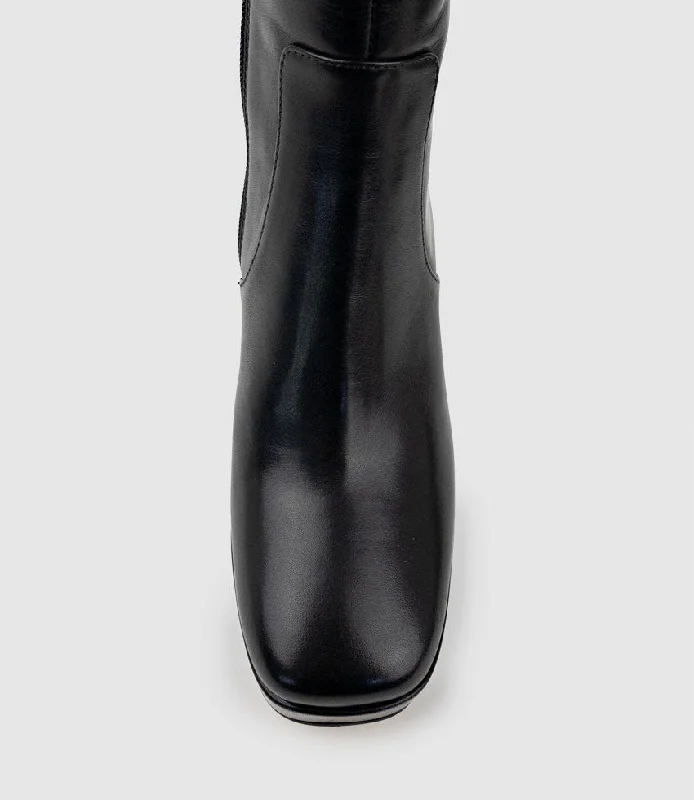 UMA95 Platform Knee High Boot in Black