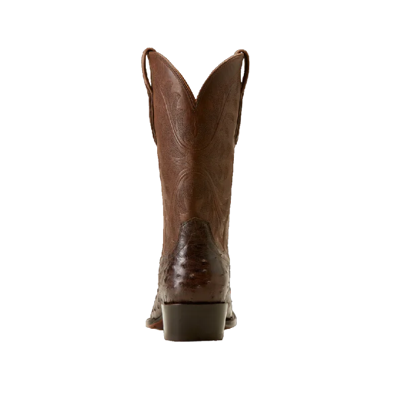 Ariat Men's Bench Made James Espresso Full Quill Ostrich Boot