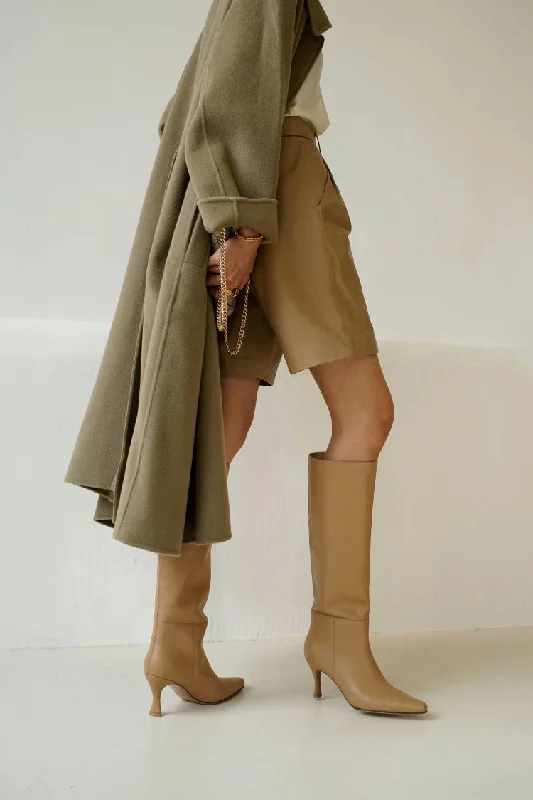 Alais Beige Knee High Boots