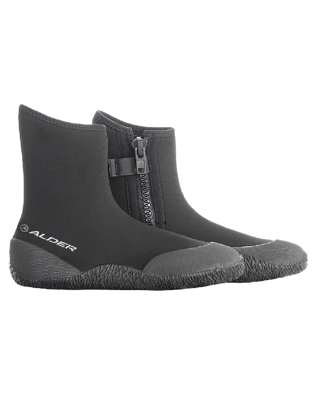 5mm Zipped Wetsuit Boots in Black