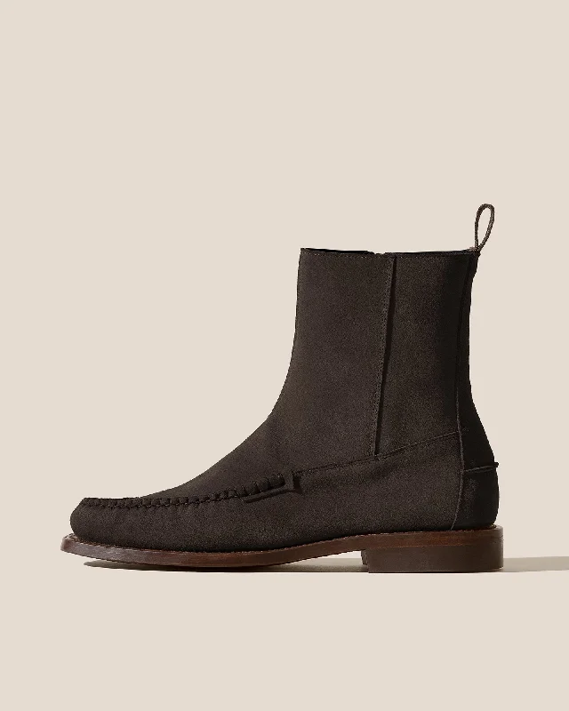 ANDREU SUEDE - Mid-Calf Zipped Boot