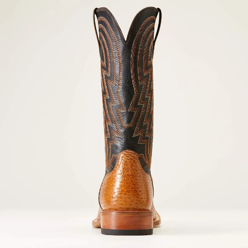 ARIAT MEN'S 10046954 Haywire Cowboy Boot ANTIQUE TAN SMOOTH QUILL OSTRICH