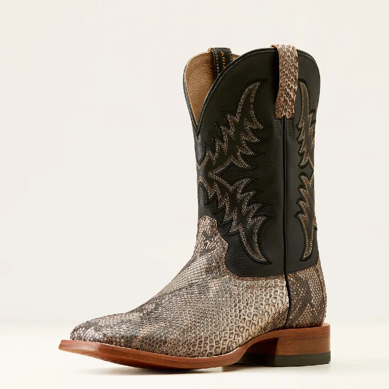 ARIAT MEN'S 10047081 Dry Gulch Cowboy Boot AN PYTHON|ANCIENT BLACK