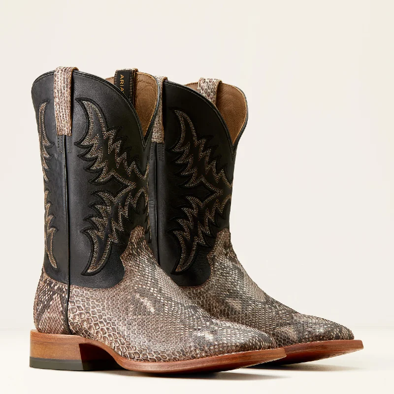 ARIAT MEN'S 10047081 Dry Gulch Cowboy Boot AN PYTHON|ANCIENT BLACK