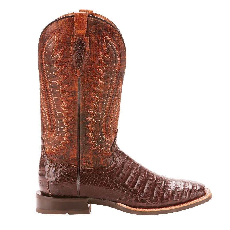 Ariat® Men's Double Down Caiman Belly Wide Square Toe Boots 10025088