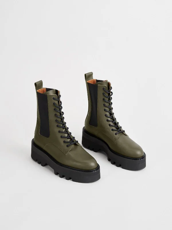 Pesaro Turtle Combat Boots