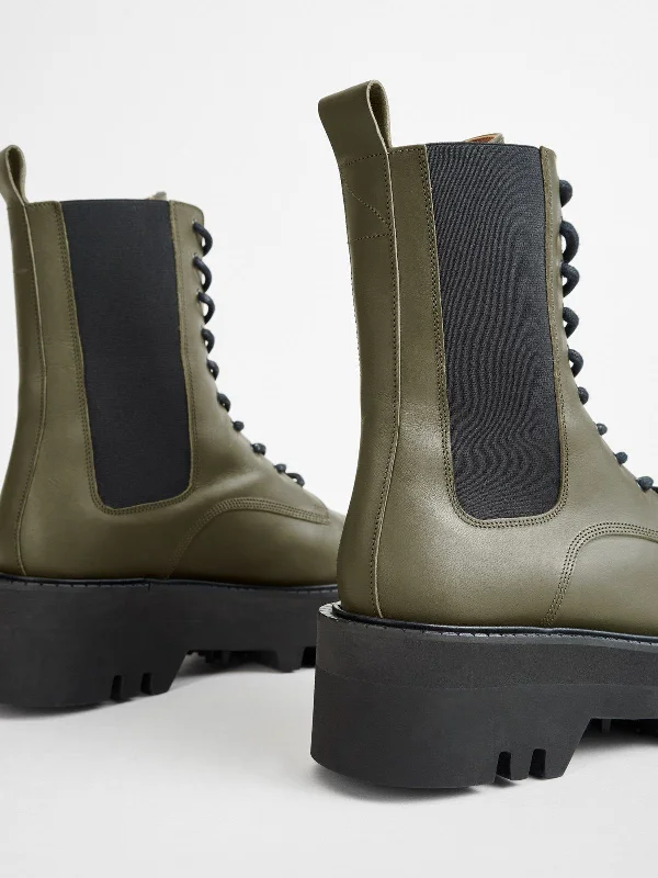 Pesaro Turtle Combat Boots