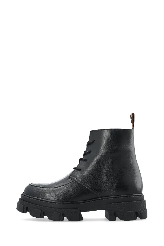 Biaginny Black Lace Up Boots