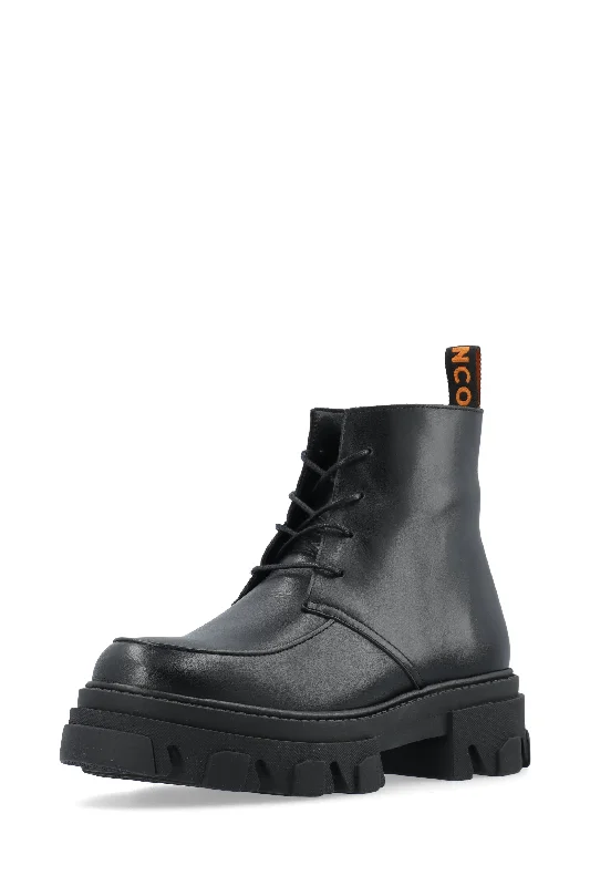 Biaginny Black Lace Up Boots