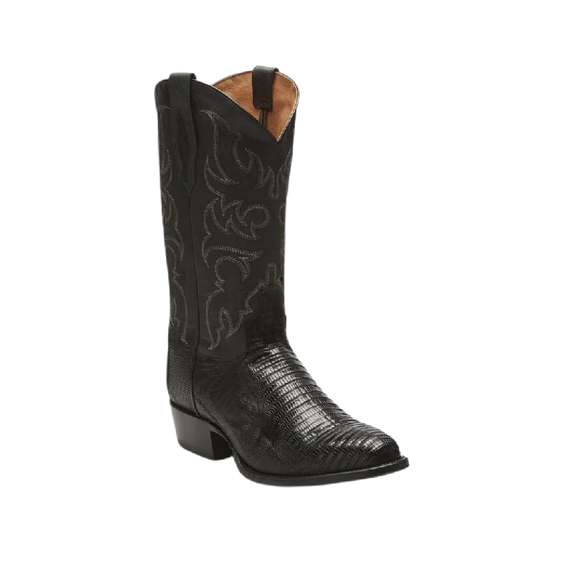 Tony Lama Men's Nacogdoches Black Lizard Skin Cowboy Boots