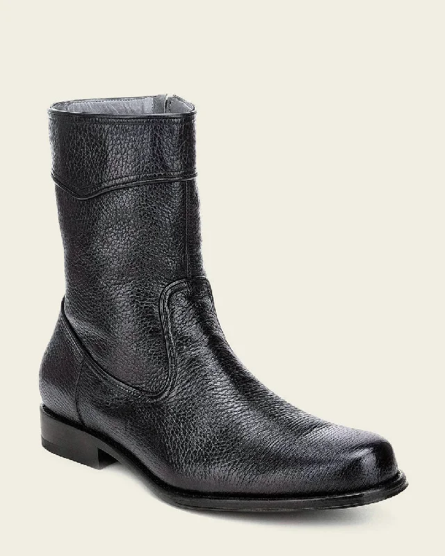 Dress boot black deer leather