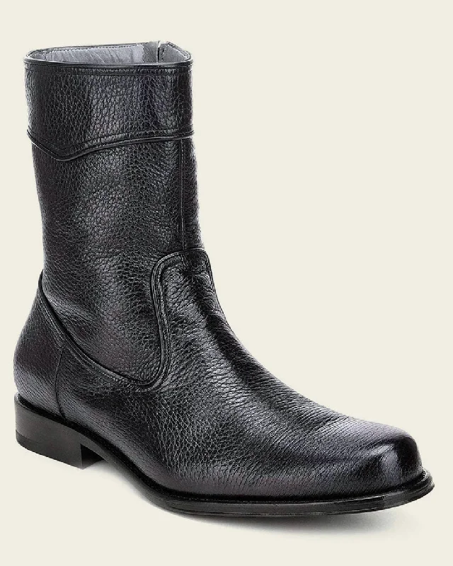 Dress boot black deer leather