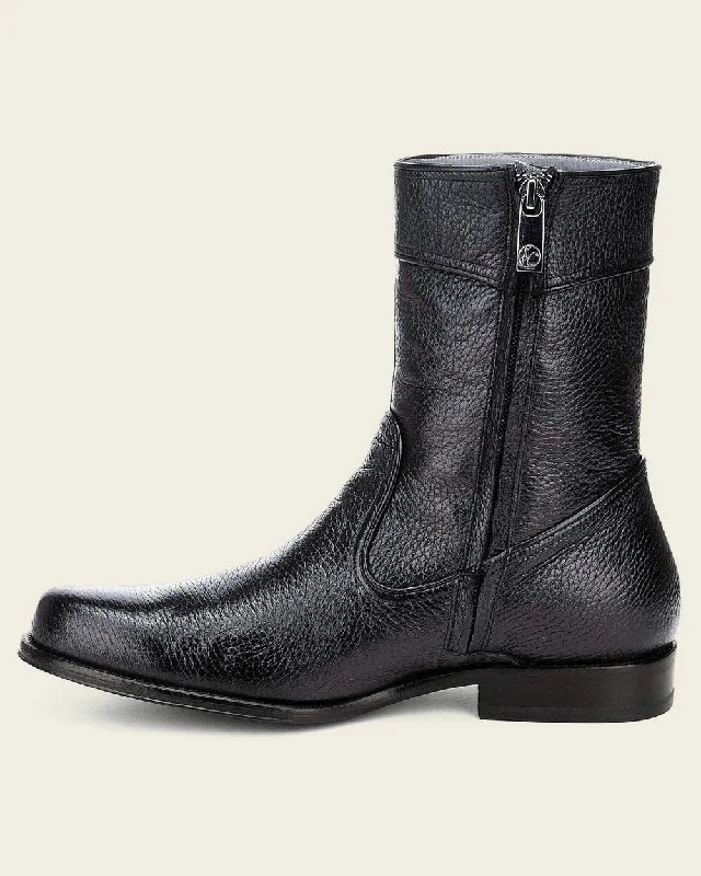 Dress boot black deer leather