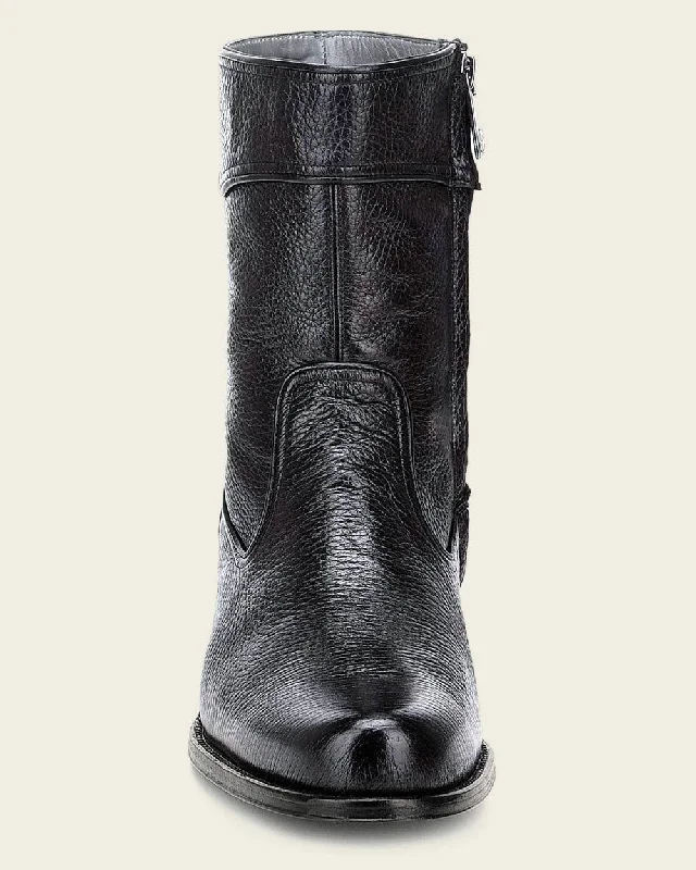 Dress boot black deer leather