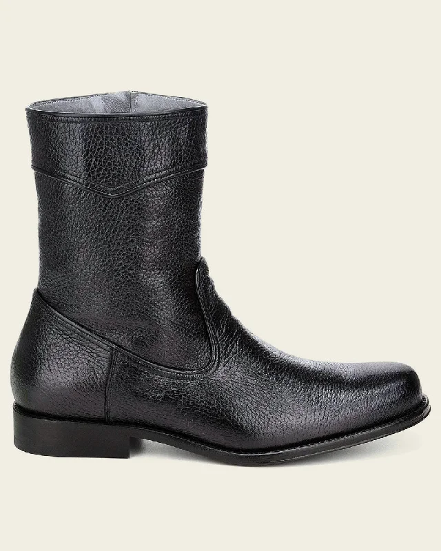 Dress boot black deer leather