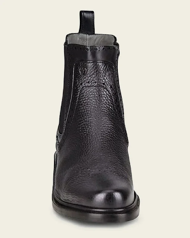 Dress bootie black deer leather