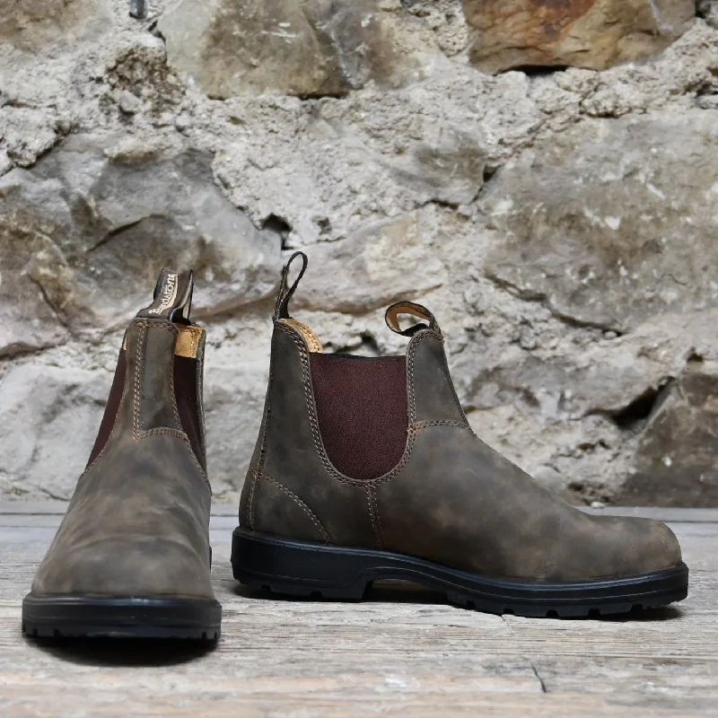 Blundstone Slip On In  Rustic Brown Premium Leather