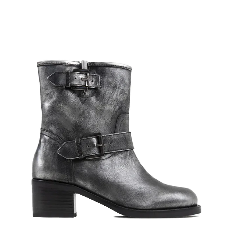 New Camperos Gunmetal Biker Booties