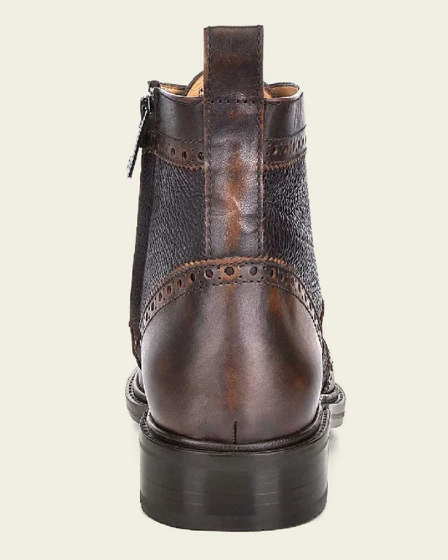 Dress bootie bi brown leather