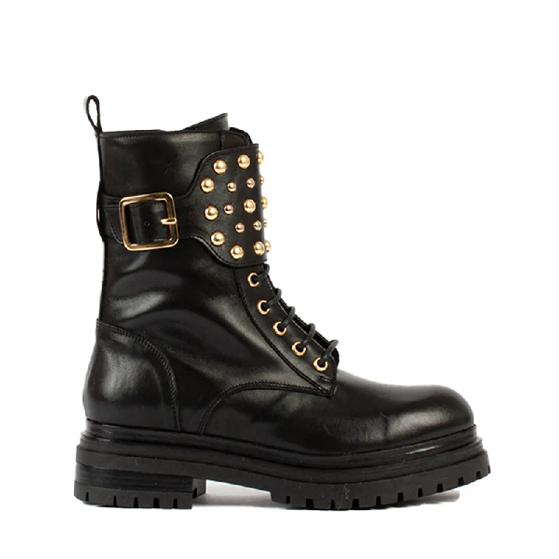 Bentley Black Combat Boots