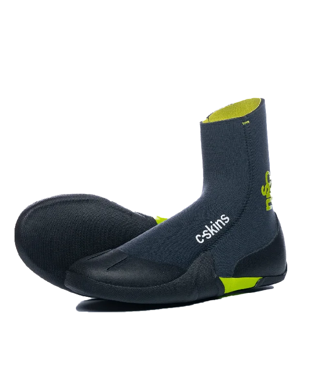 Legend 3.5mm Round Toe Wetsuit Boots in Graphite, Flash Green & Black