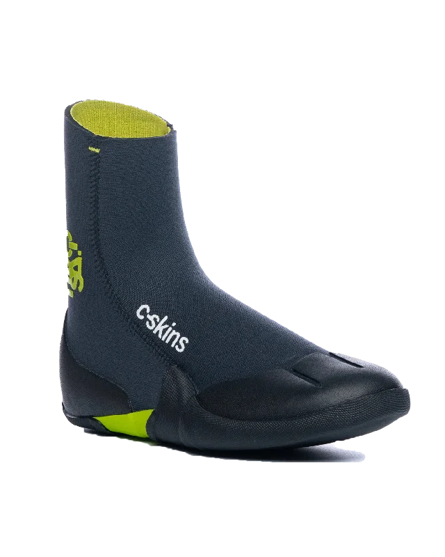 Legend 3.5mm Round Toe Wetsuit Boots in Graphite, Flash Green & Black