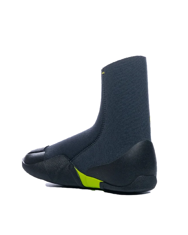 Legend 3.5mm Round Toe Wetsuit Boots in Graphite, Flash Green & Black