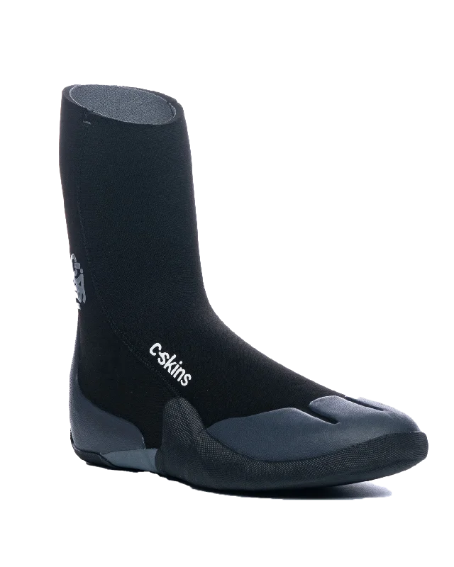 Legend 5mm Round Toe Wetsuit Boots in Black & Charcoal