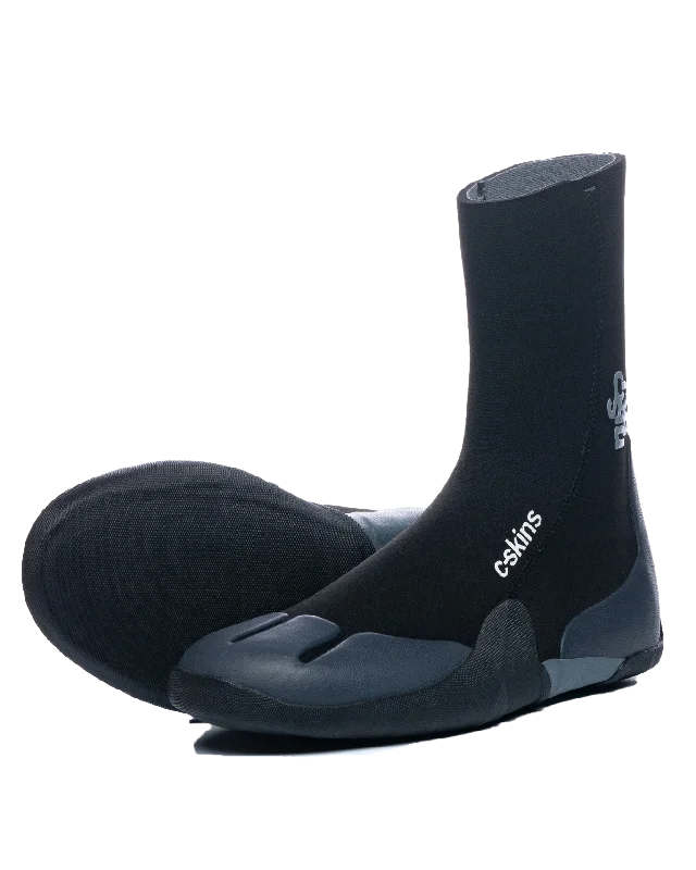 Legend 5mm Round Toe Wetsuit Boots in Black & Charcoal