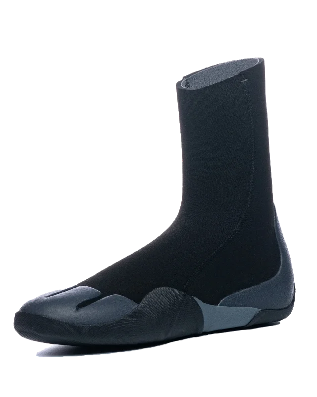 Legend 5mm Round Toe Wetsuit Boots in Black & Charcoal