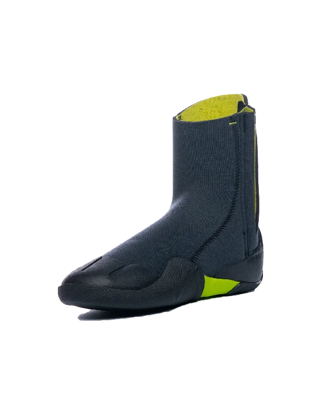 Legend Junior 3.5mm Zipped Round Toe Wetsuit Boots in Graphite, Flash Green & Black