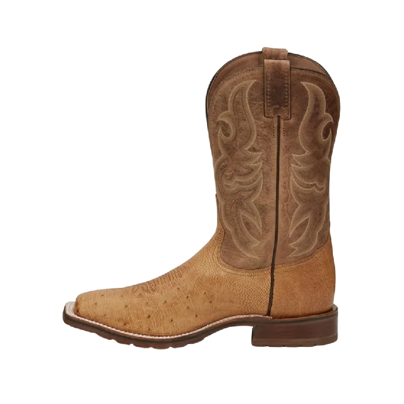 Tony Lama Men's Smooth Ostrich Wide Square Toe Campbell Boots