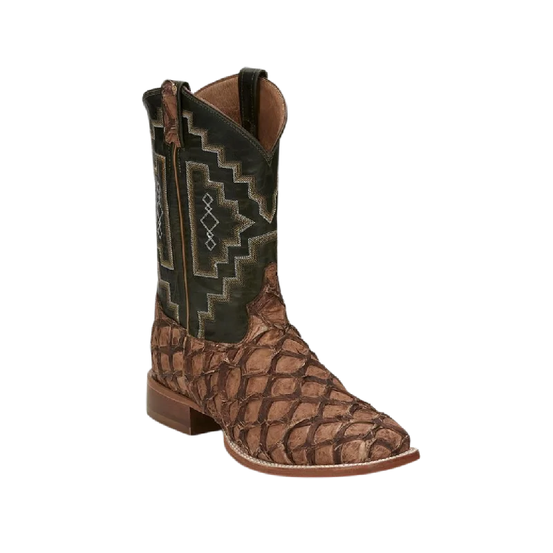 Tony Lamas Men's Leviathan Chocolate Pirarucu Big Bass Boots