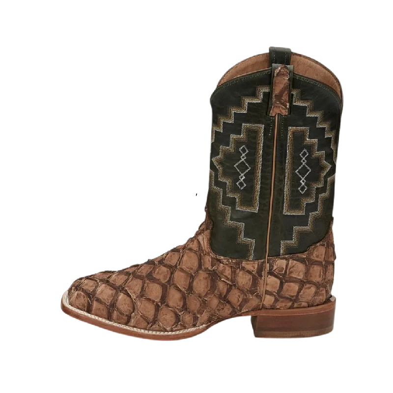 Tony Lamas Men's Leviathan Chocolate Pirarucu Big Bass Boots