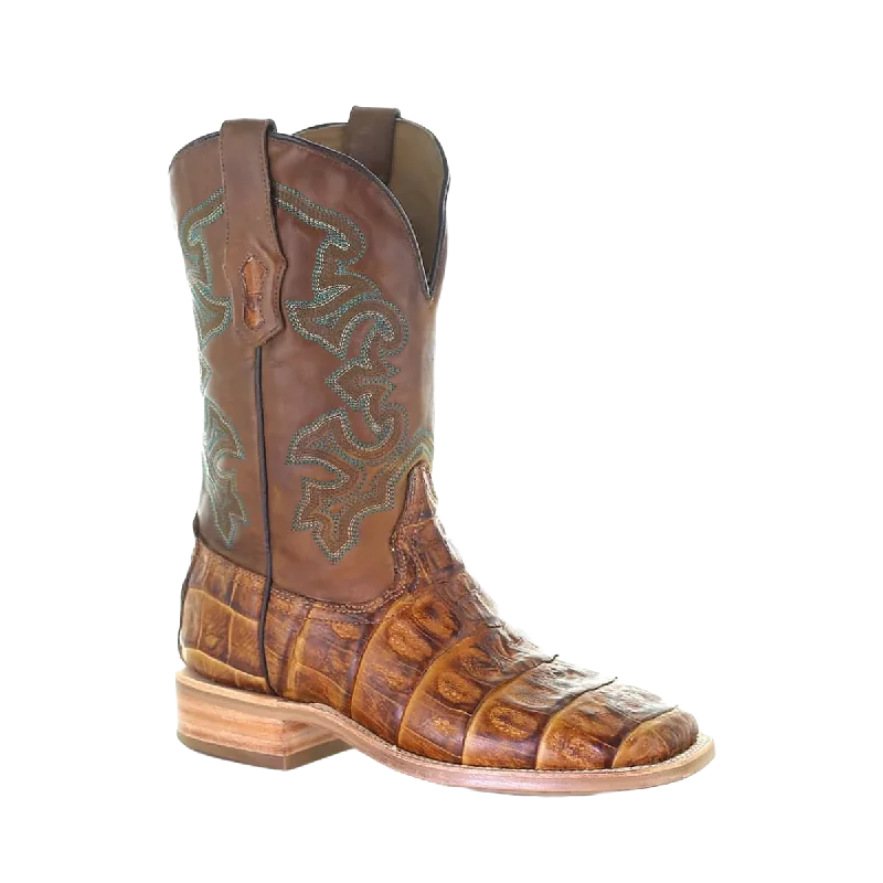 Corral Men's Antique Saddle Caiman Leather Boots A4055