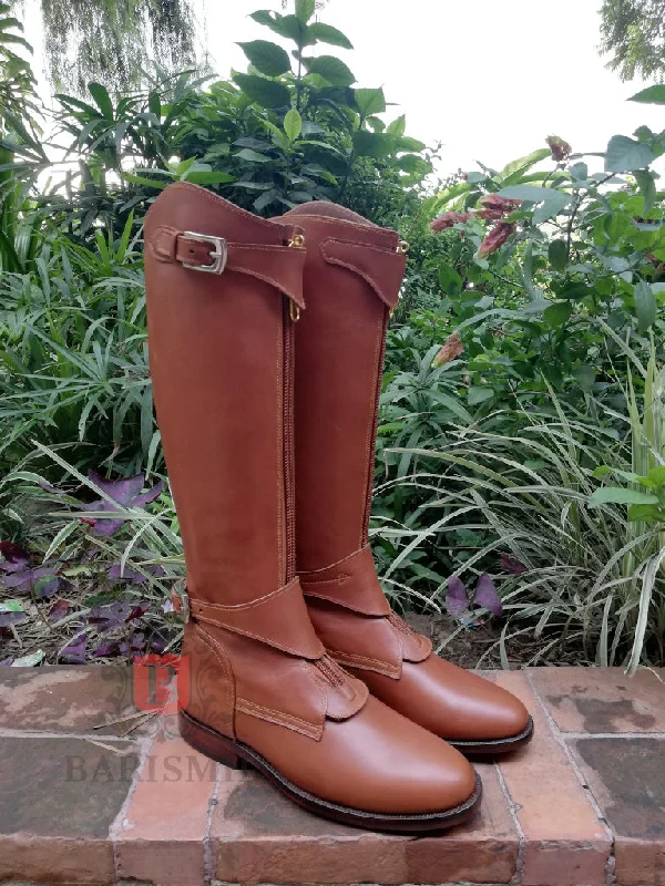 Equestrian Boots - Tan Calf